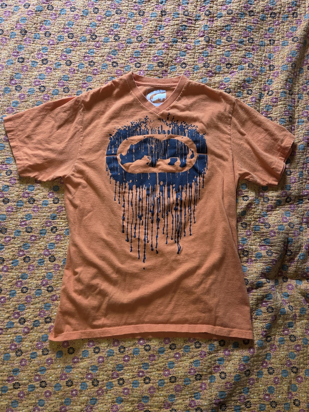 Ecko Men's Orange Graphic Shirt M